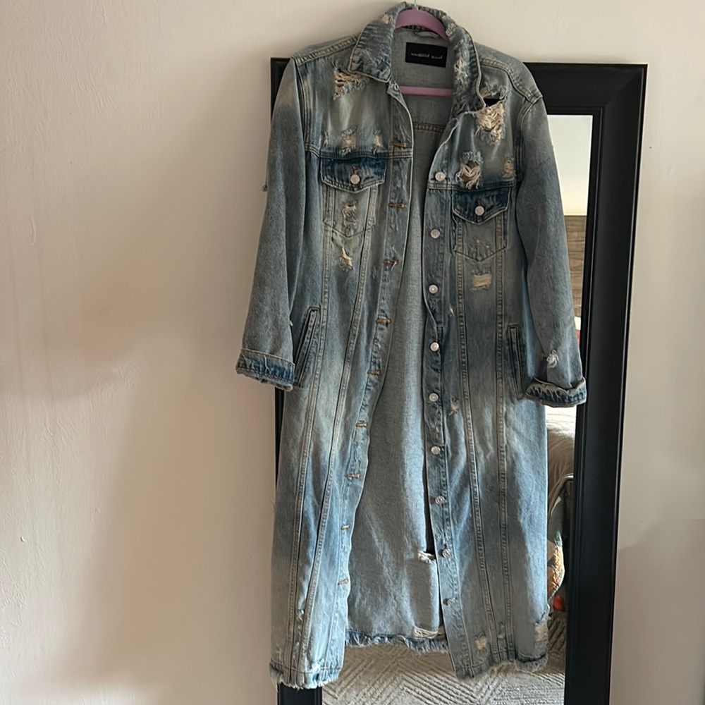 Womens M denim jacket boutique